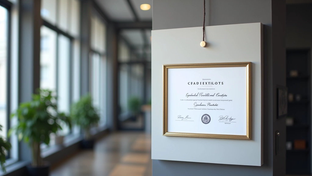 Professional accountant at desk with CPA designation certificate and credentials displayed