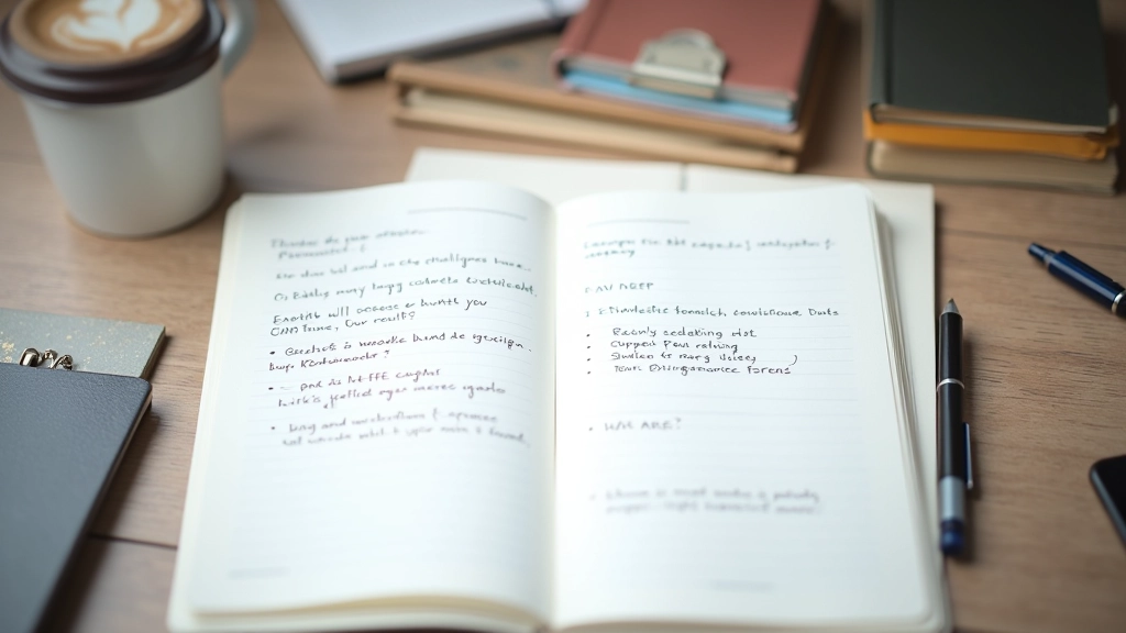 Open notebook with handwritten notes for CPA PEP program study