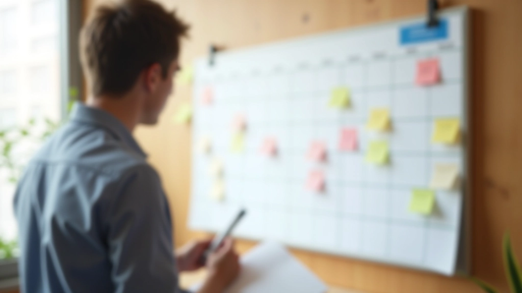 Timeline visualization showing 12-week exam preparation schedule with different phases